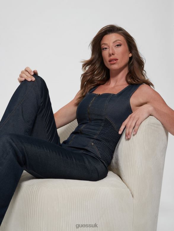 GUESS Women Eco Hannah Denim Jumpsuit Tint (Yel) Apparel V28V6278