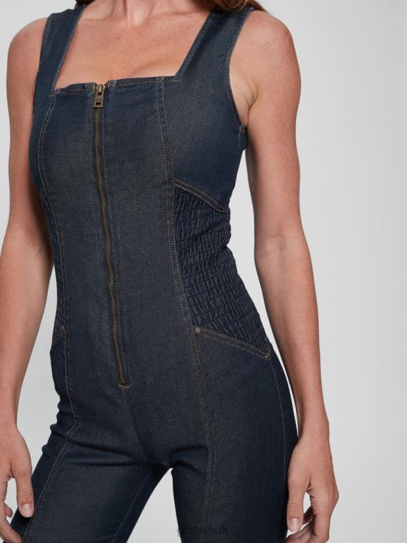 GUESS Women Eco Hannah Denim Jumpsuit Tint (Yel) Apparel V28V6278