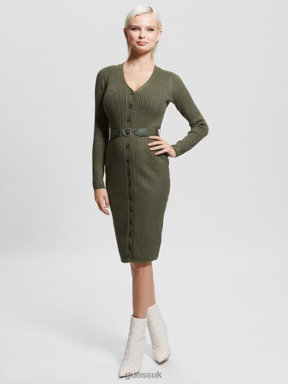 GUESS Women Eco Lena Cardigan Dress Spooky Forest Apparel V28V6827