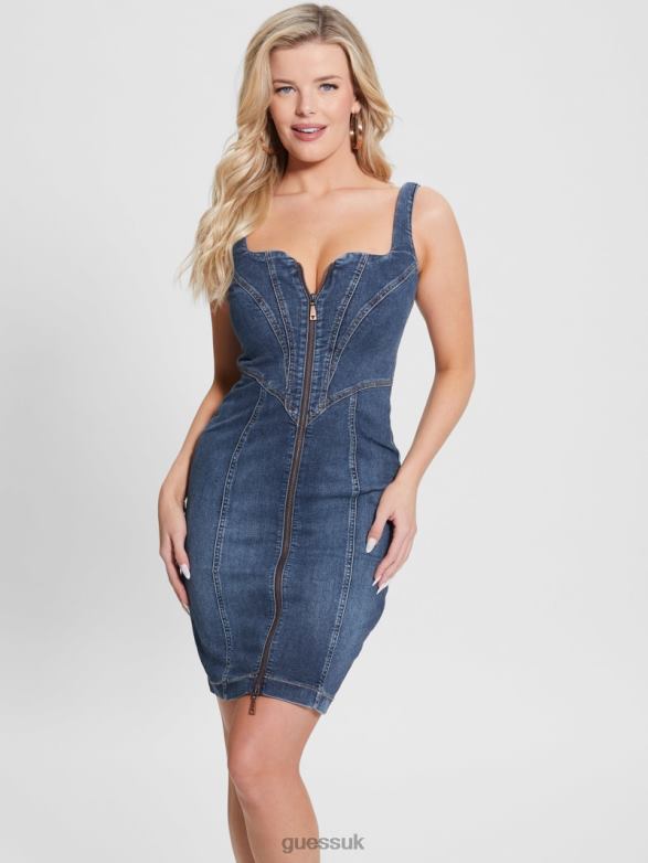 GUESS Women Eco Lilamor Denim Dress Carrie Mid Apparel V28V6206