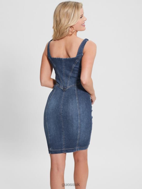 GUESS Women Eco Lilamor Denim Dress Carrie Mid Apparel V28V6206