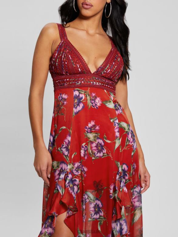 GUESS Women Eco Serena Dress Terazza Border Apparel V28V6373