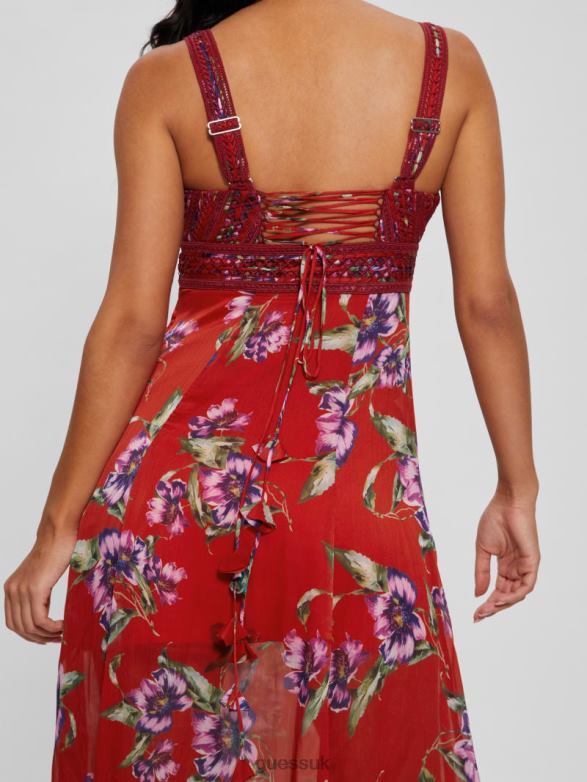 GUESS Women Eco Serena Dress Terazza Border Apparel V28V6373