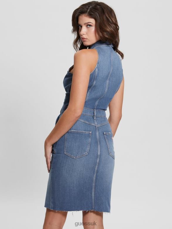 GUESS Women Eco Stacie Denim Dress Delicate Apparel V28V6201
