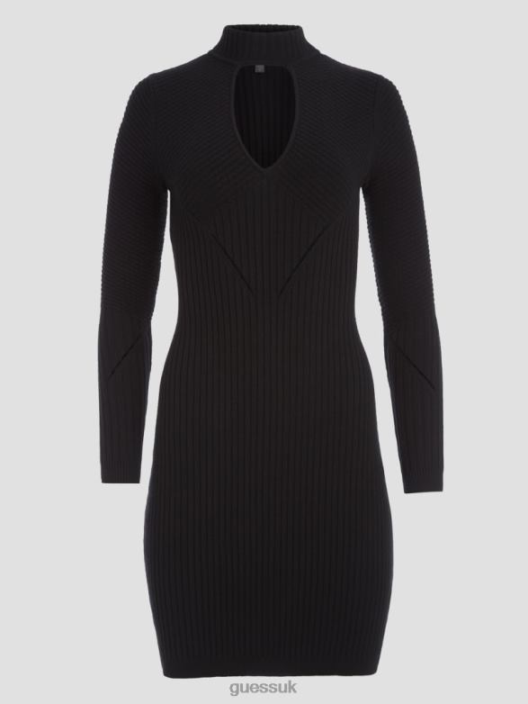 GUESS Women Eco Tatia Mock Neck Dress Black Apparel V28V6798