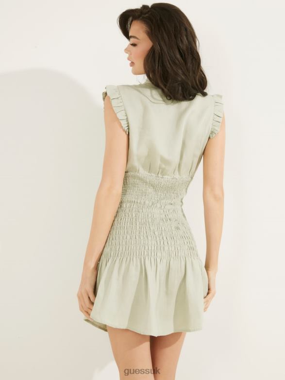 GUESS Women Eco Teodora Dress Light Matcha Apparel V28V6771