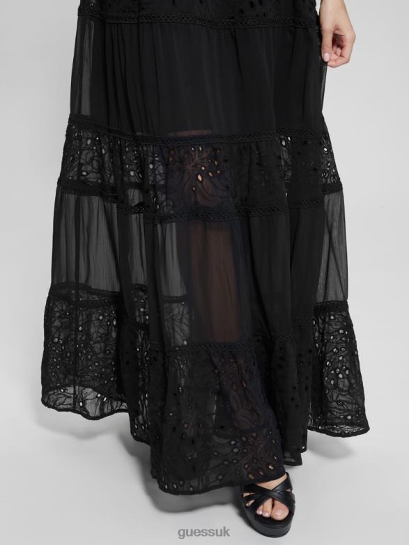 GUESS Women Eco Zena Maxi Dress Black Apparel V28V6340