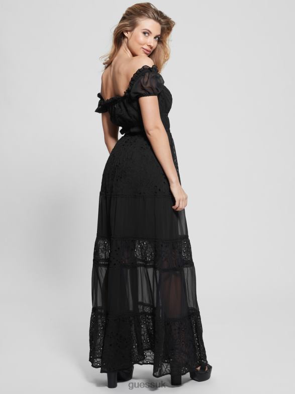 GUESS Women Eco Zena Maxi Dress Black Apparel V28V6340