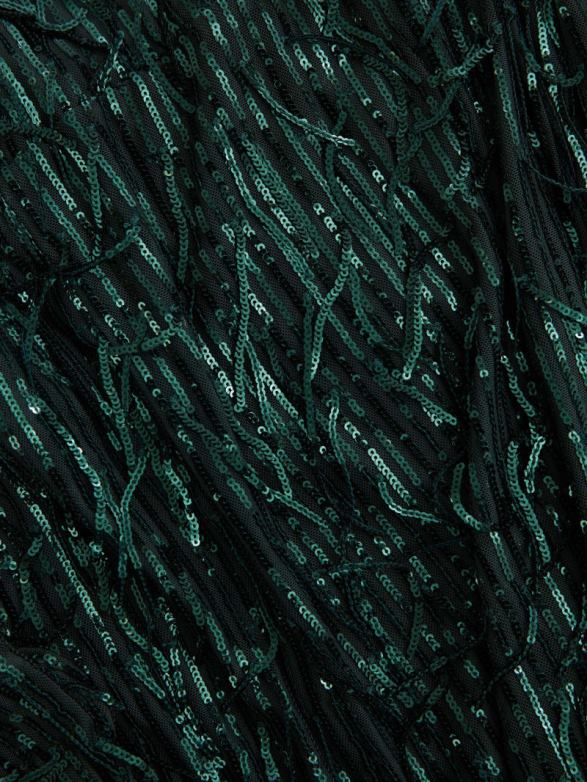 GUESS Women Elodie Sequin Fringe Dress Moss Mat Multi Apparel V28V6688