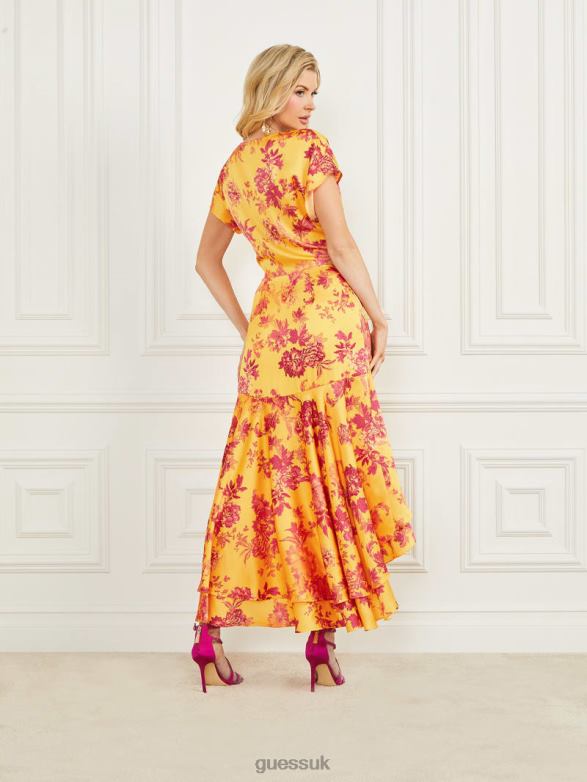 GUESS Women Emaya Midi Dress Eden Print Apparel V28V6529
