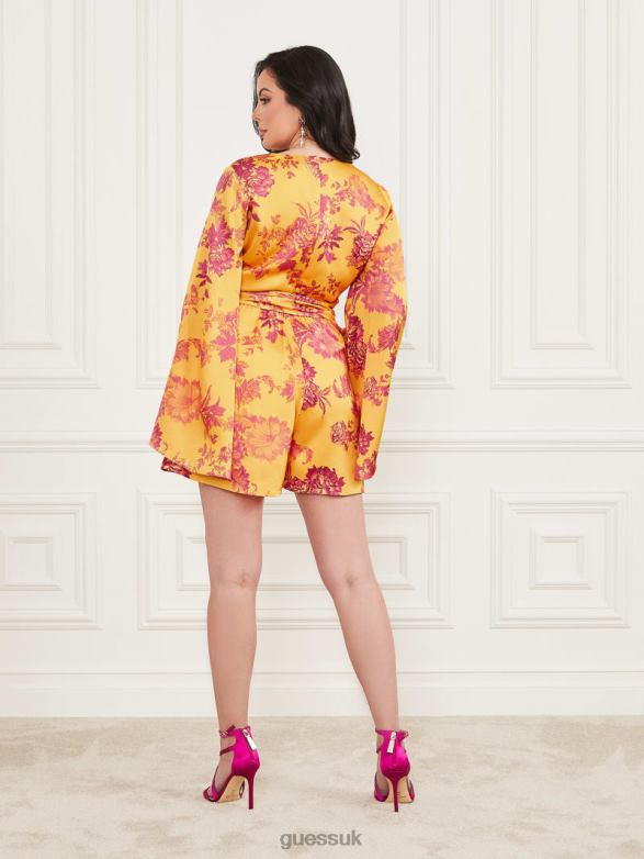GUESS Women Emaya Romper Eden Print Apparel V28V6491