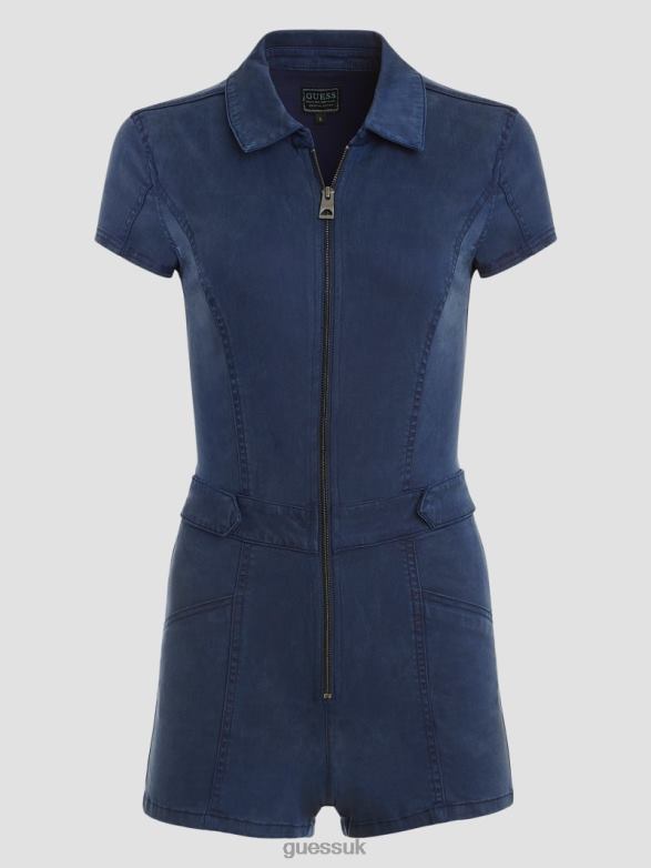 GUESS Women Gemma Romper Secret Blue Multi Apparel V28V627