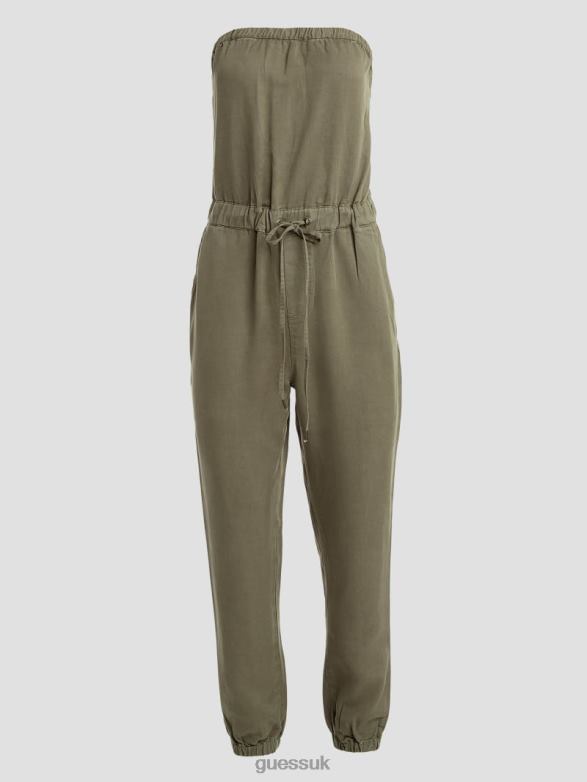 GUESS Women Jade Jumpsuit Army Olive Multi Apparel V28V6348
