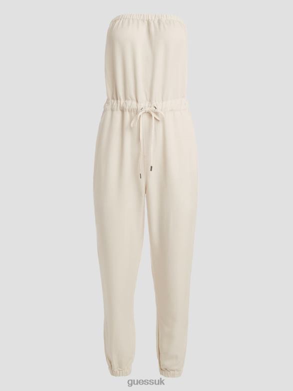 GUESS Women Jade Jumpsuit Cream White Multi Apparel V28V6372