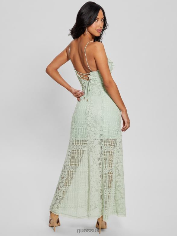 GUESS Women Kellie Lace Maxi Dress Dusty Fern Multi Apparel V28V6309