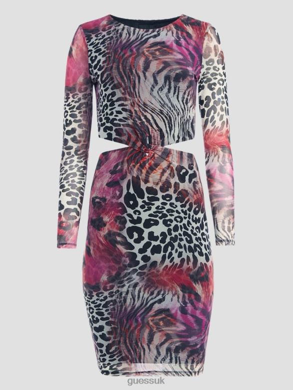 GUESS Women Lainey Printed Dress Wildcard Print Apparel V28V6666