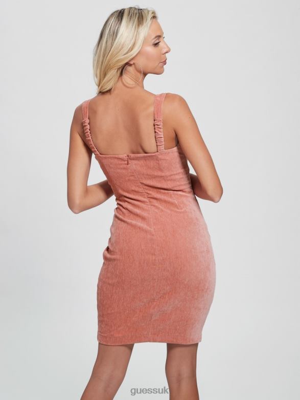 GUESS Women Laura Dress Rosy Violet Multi Apparel V28V6679