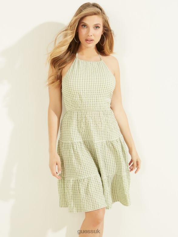 GUESS Women Layla Halter Dress Lost In Thyme Multi Apparel V28V6920