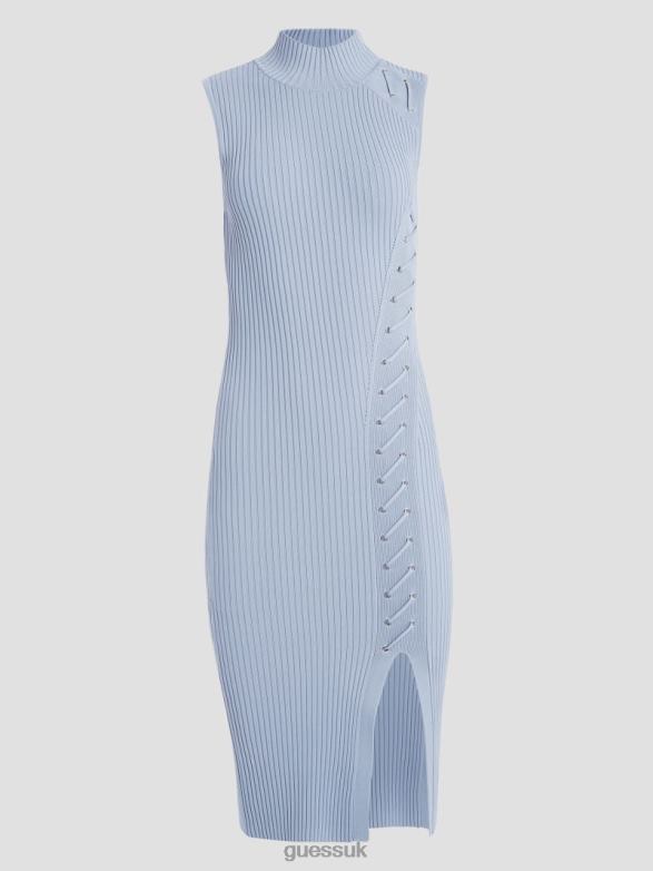 GUESS Women Louise Sweater Dress Sky Dusk Apparel V28V6648
