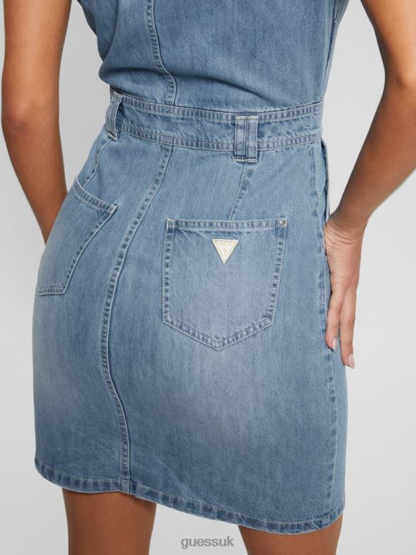 GUESS Women Lylian Denim Dress Lollypop Apparel V28V6109