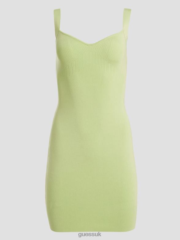 GUESS Women Mirage Anise Rib Dress Honeydew Green Apparel V28V6641