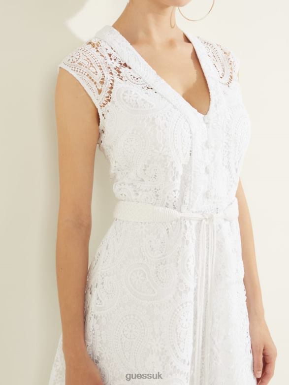 GUESS Women Mykonos Dress Pure White Apparel V28V6831