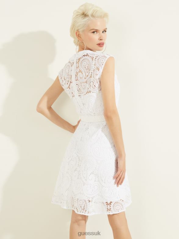 GUESS Women Mykonos Dress Pure White Apparel V28V6831