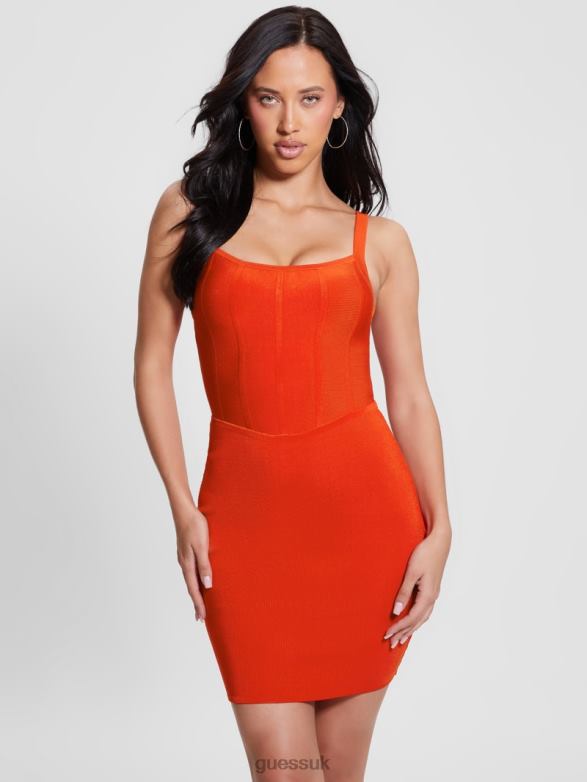 GUESS Women Oasis Mirage Corset Dress G539 Apparel V28V6321