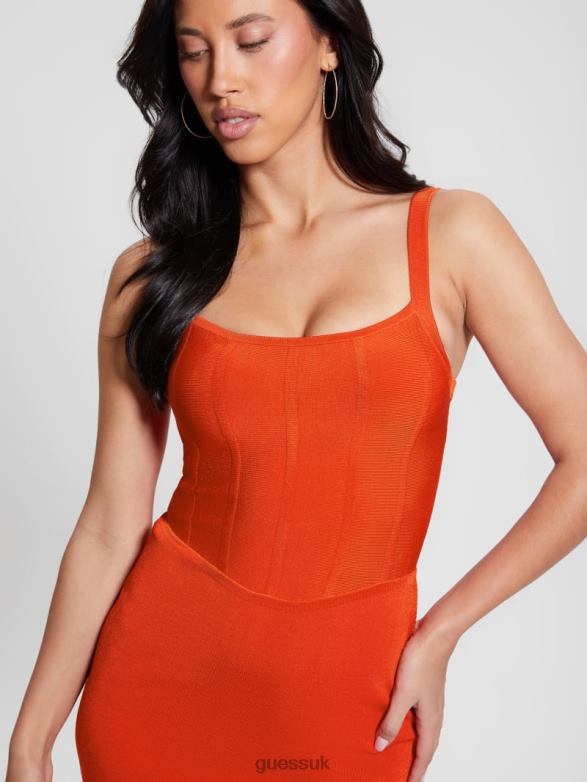 GUESS Women Oasis Mirage Corset Dress G539 Apparel V28V6321