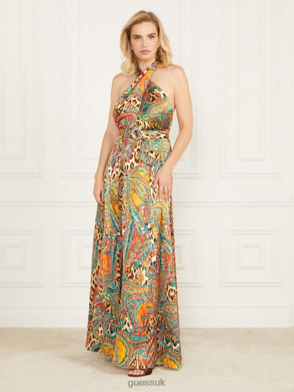GUESS Women Phoenix Rising Printed Maxi Dress Phoenix Rising Print Apparel V28V6728