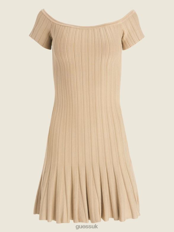 GUESS Women Ranya Sweater Dress Nude Sand Apparel V28V6656