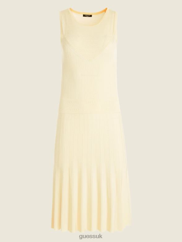 GUESS Women Rebecca Sweater Dress Pale Pearl Apparel V28V6903