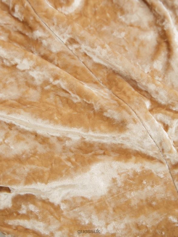 GUESS Women Sophie Velvet Dress Sahara Sand Apparel V28V6777