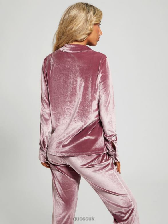 GUESS Women Cate Pajama Set Vineyard Purple A464 Apparel V28V62621