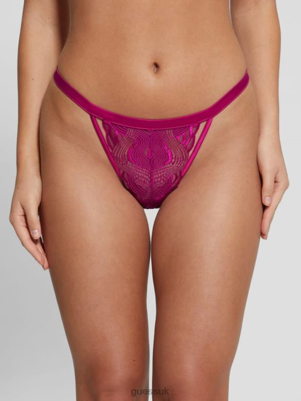 GUESS Women Danielle Tanga Thong Red Rose Apparel V28V62627