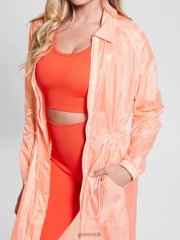 GUESS Women Ashlynn Longline Jacket Infinite Sunset Apparel V28V62510