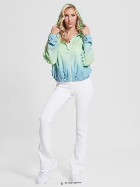 GUESS Women Clematis Windbreaker 4G Shaded Blue And Green Apparel V28V62497