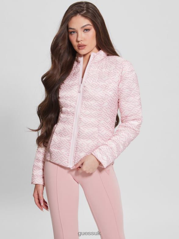 GUESS Women Eco Janis Reversible Jacket Low Key Pink Apparel V28V61984