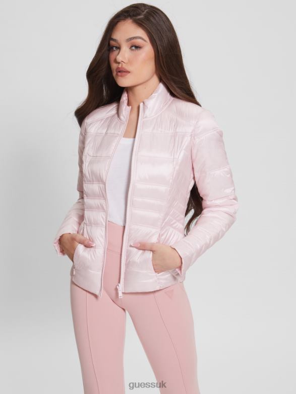 GUESS Women Eco Janis Reversible Jacket Low Key Pink Apparel V28V61984