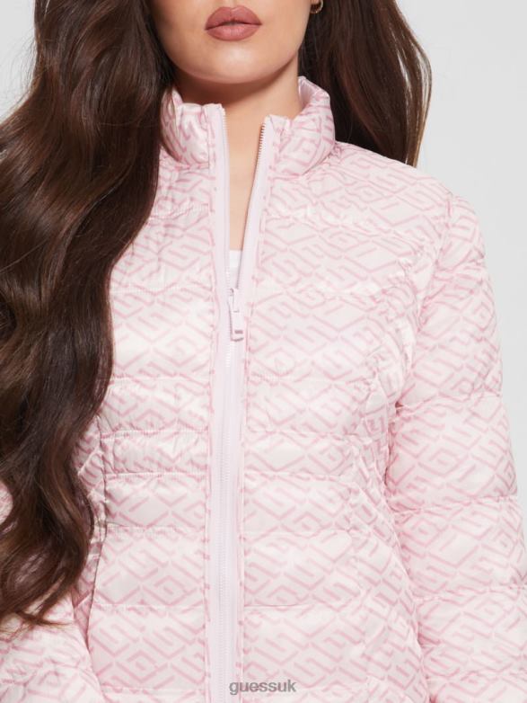 GUESS Women Eco Janis Reversible Jacket Low Key Pink Apparel V28V61984