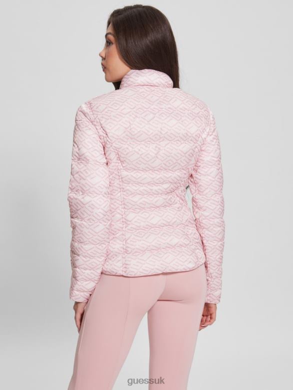 GUESS Women Eco Janis Reversible Jacket Low Key Pink Apparel V28V61984