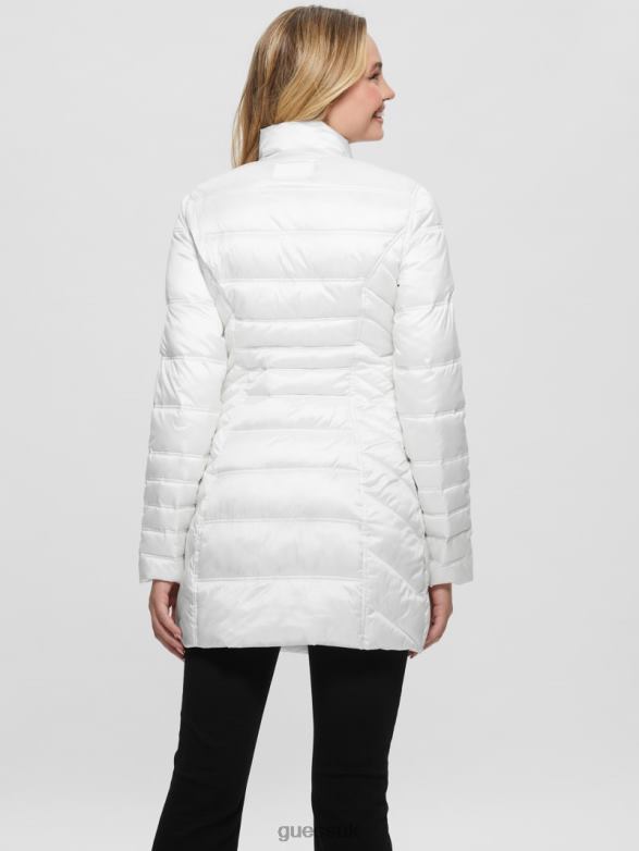 GUESS Women Eco Joy Reversible Jacket Pure White Apparel V28V61972