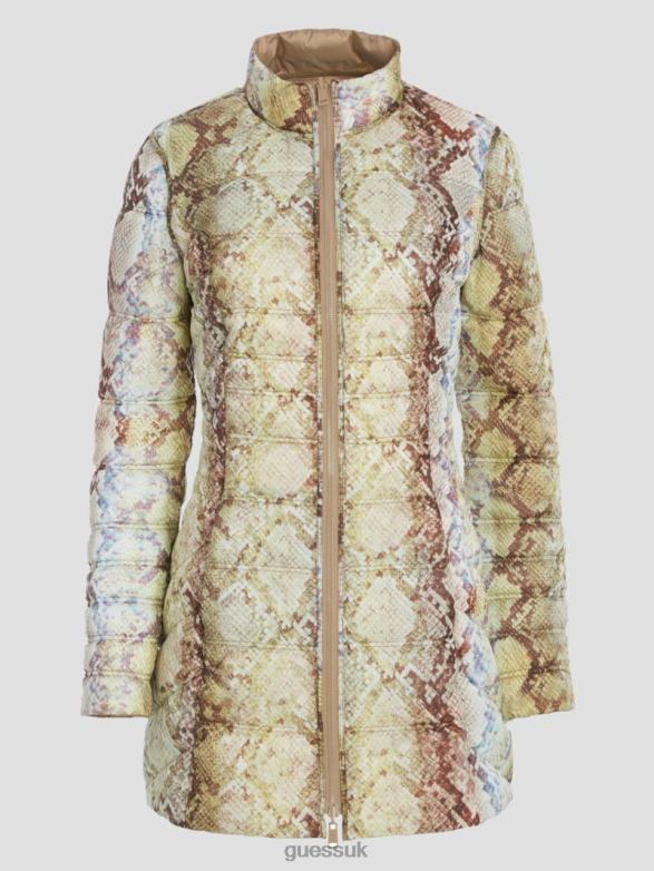 GUESS Women Eco Joy Reversible Jacket Wet Sand Apparel V28V61992