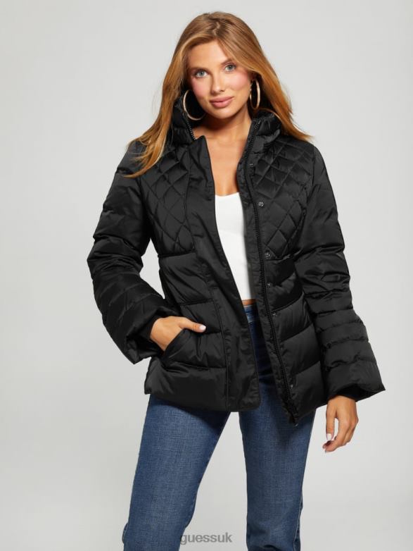 GUESS Women Eco Laurie Down Puffer Jacket Black Apparel V28V61953