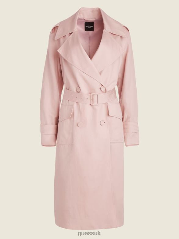 GUESS Women Eco Portland Trench Coat Lilac Mist Apparel V28V61862