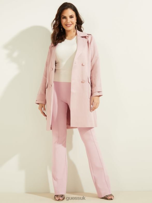 GUESS Women Eco Portland Trench Coat Lilac Mist Apparel V28V61862