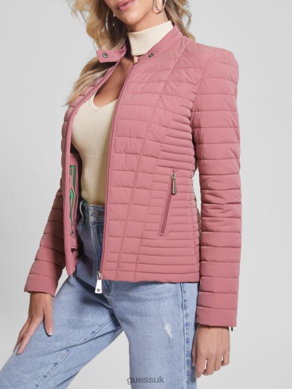 GUESS Women Eco Vona Puffer Jacket Antique Mauve Apparel V28V61948