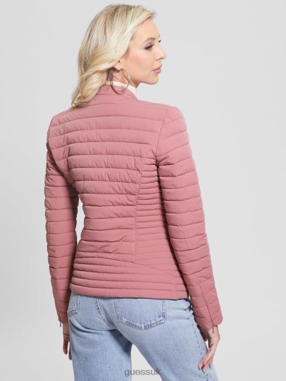 GUESS Women Eco Vona Puffer Jacket Antique Mauve Apparel V28V61948