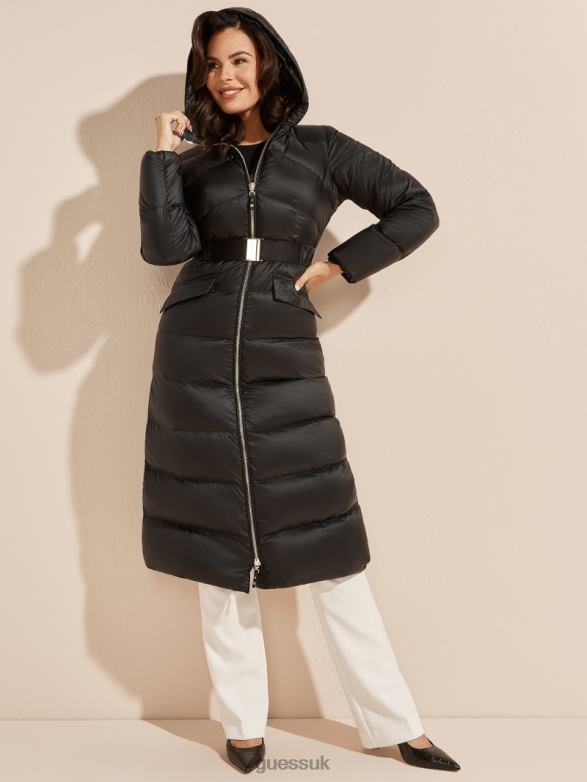GUESS Women Elin Longline Down Jacket Black Apparel V28V61826