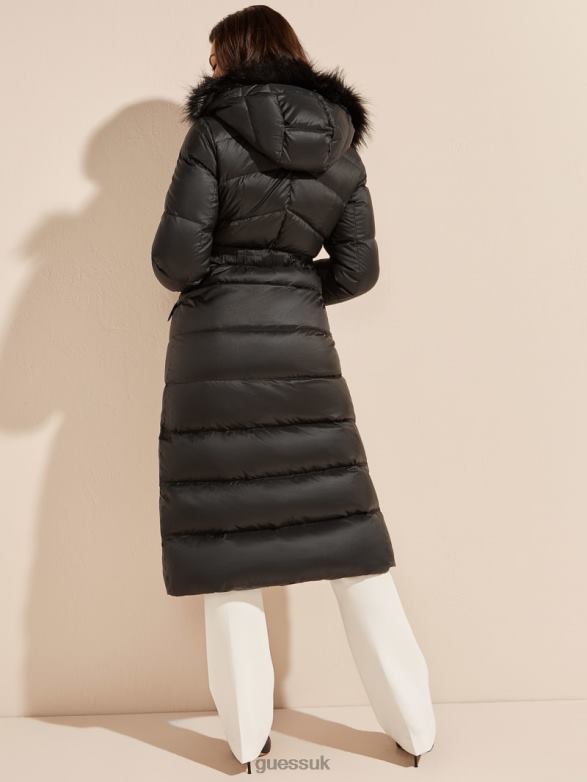 GUESS Women Elin Longline Down Jacket Black Apparel V28V61826